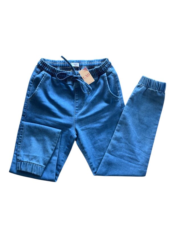 Jogger de mezclilla talla 38/40 elasticado hasta 90cm cintura