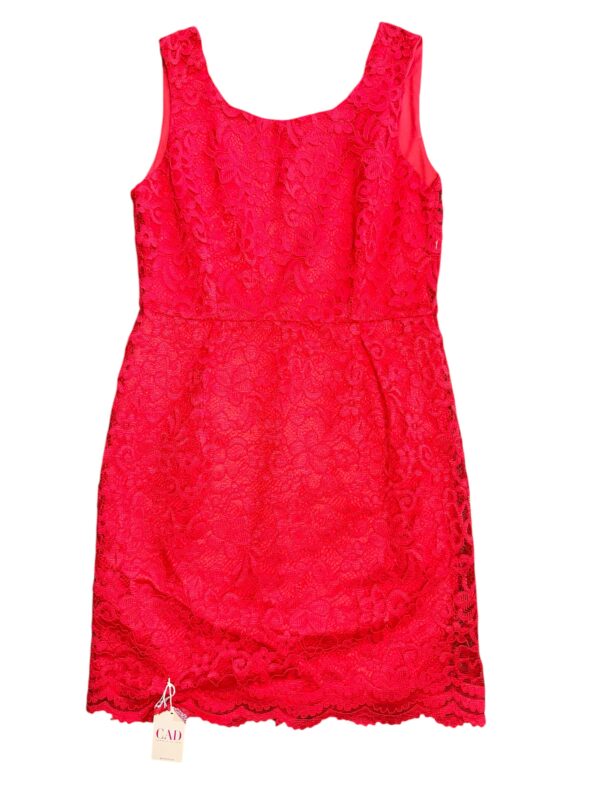 Vestido rojo de encaje con forro 100cm busto