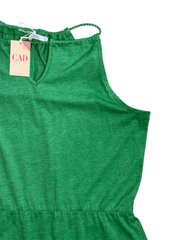 Vestido verde EDC sin mangas 102cm busto - Imagen 2