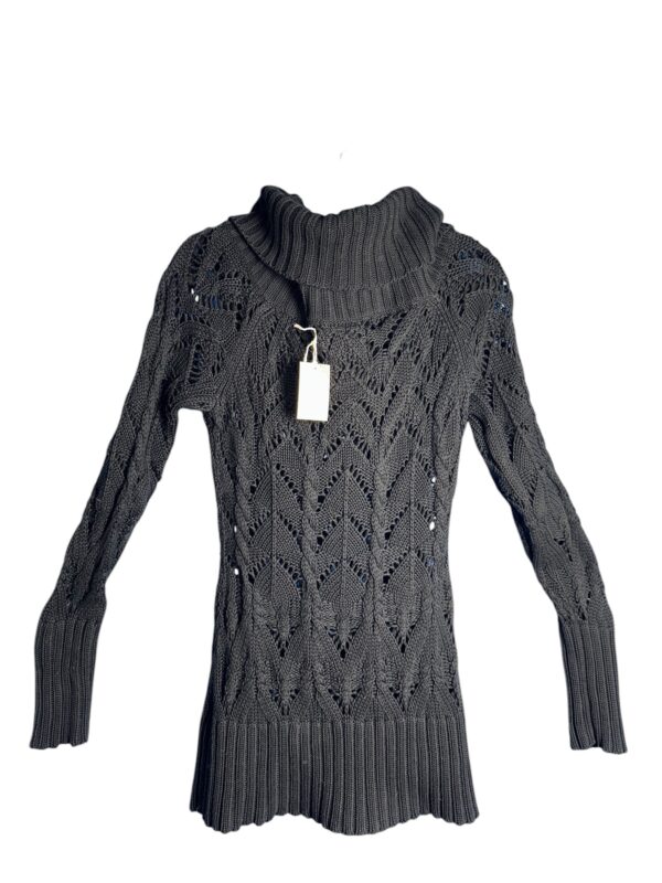 Sweater cuello alto Guess 100% algodón negro 116cm busto